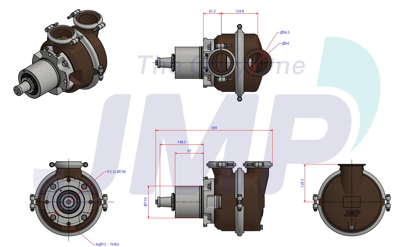 Cummins KT19, KTA19M Seawater Pump 3049158, 3074540 Replacement