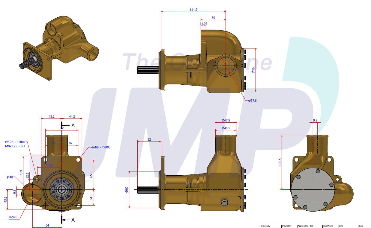 Yanmar 6LY2 (A)-ST(P),UTP Seawater Pump 119574-42502 Replacement