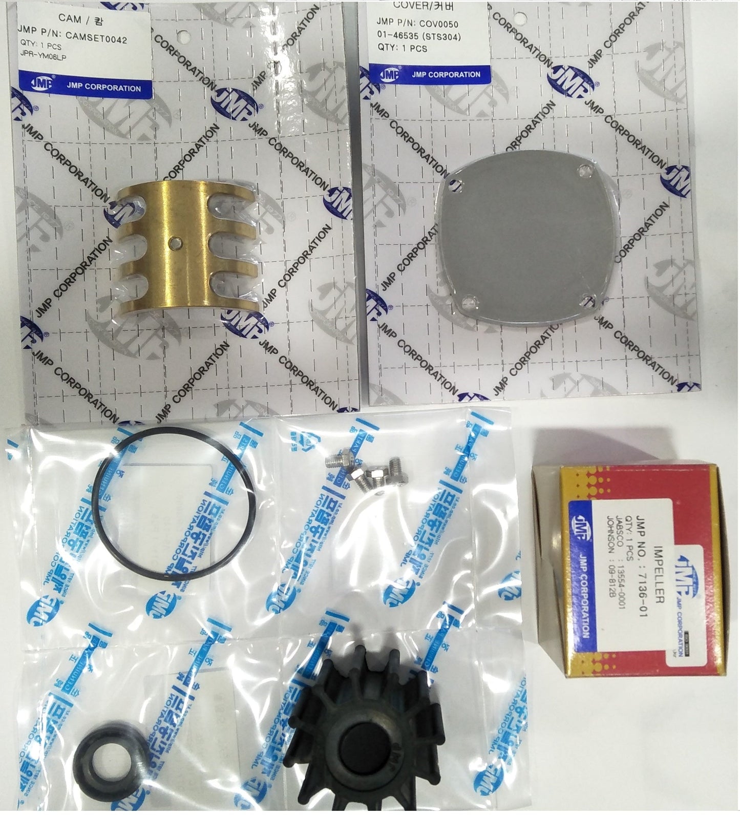 Pump Repair Kit (Minor) For Yanmar 6LP, 6LPA-STP2 Seawater Pump 119773-42502 JSM0129