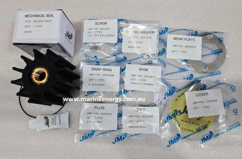 Repair Kit (Minor) Cummins QSC 8.3, QSL 9.0 Sherwood G2610X Seawater Pump JSM0137